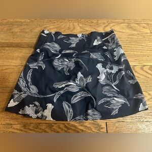 Athleta Black and White Floral Skirt